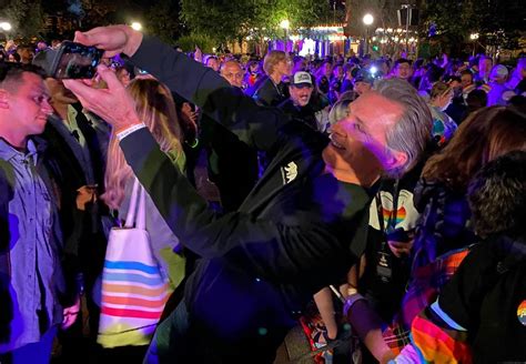Gov. Gavin Newsom attends Disneyland's Pride event amid the company's feud with Florida governor